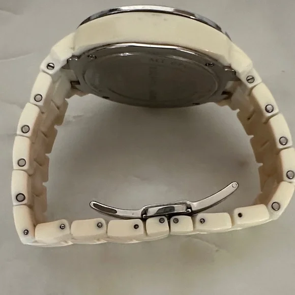 Michael Kors Ivory Watch with Crystal Bezel